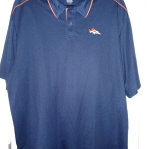 Denver Broncos Reebok Polo Shirt Men's Size XL Blue